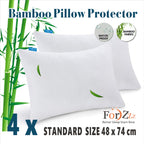 Twin pack Waterproof Bamboo Pillow Protector Cover Standard/Body Size Pillowcase