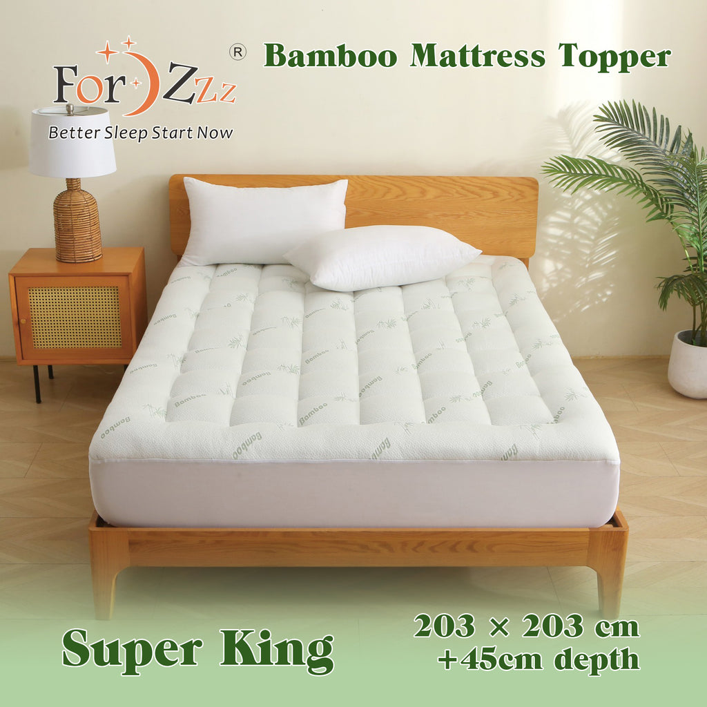 Hotel Cooling Bamboo Mattress Topper   Green Colour
