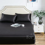 Hotel 2200TC Art Silk Satin fitted Pillowcases Sheet Set