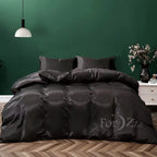 Hotel Silk Satin Quilt/Duvet Cover & Pillowcase Set