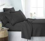 2200TC 6 Pieces Flat Fitted 4 x Pillowcases Bedding Sheet Set