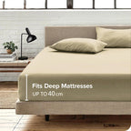 2200TC Extra Deep Fitted Sheet Set Pillowcases