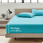 2200TC Extra Deep Fitted Sheet Set Pillowcases