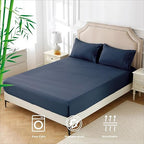 2000TC Nature Ultra Bamboo Blend Fitted Sheet &Pillowcase Set