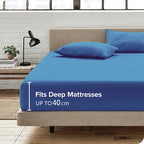 2200TC Extra Deep Fitted Sheet Set Pillowcases