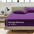 2200TC Extra Deep Fitted Sheet Set Pillowcases