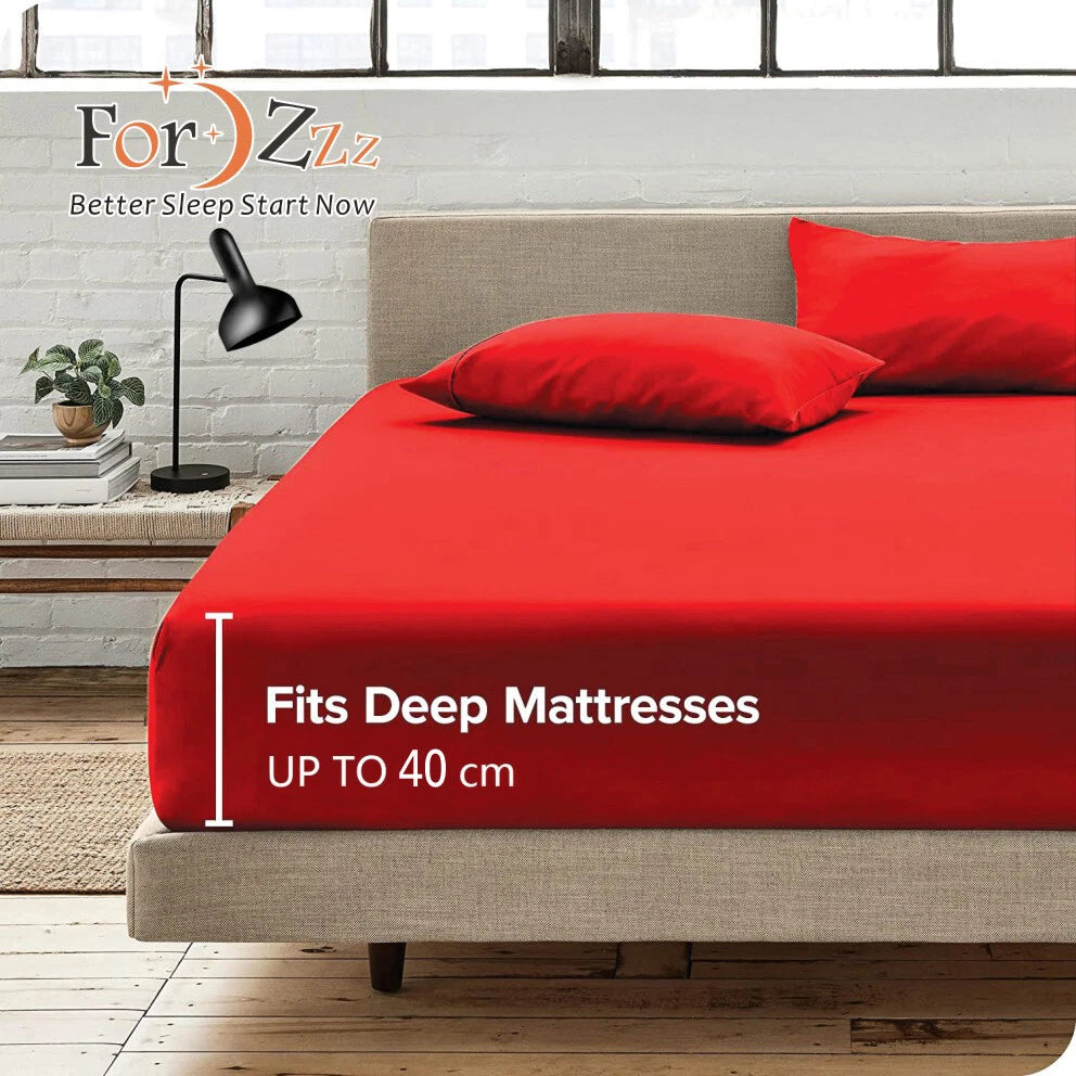 2200TC Extra Deep Fitted Sheet Set Pillowcases