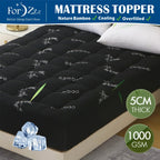 Hotel Cooling Bamboo Mattress Topper Mattress Pad Double Queen King Pillow Top