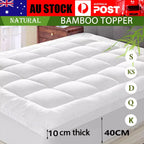 Hotel Cooling Bamboo Mattress Topper Mattress Pad Double Queen King Pillow Top