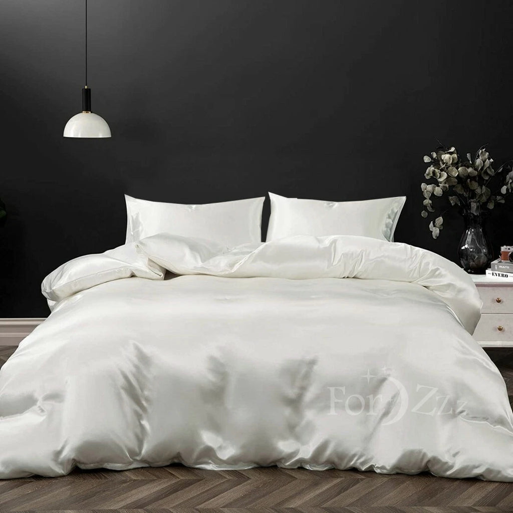 Hotel Silk Satin Quilt/Duvet Cover & Pillowcase Set