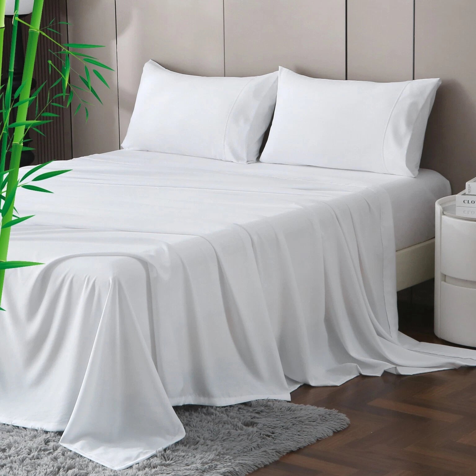 2200TC Cooling Bamboo 4 Pieces Blend Sheet Set